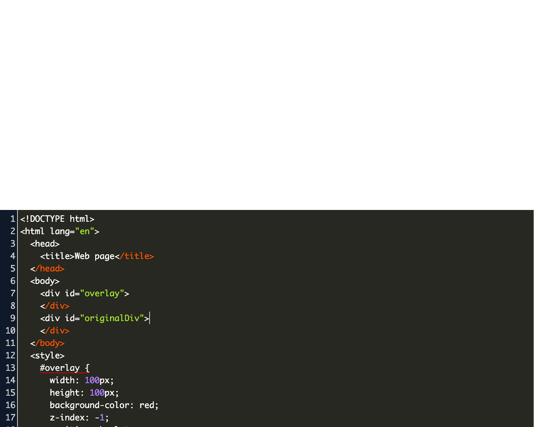 css overlay two divs Code Example