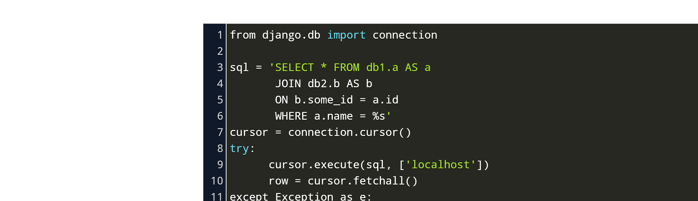 django connection cursor Code Example