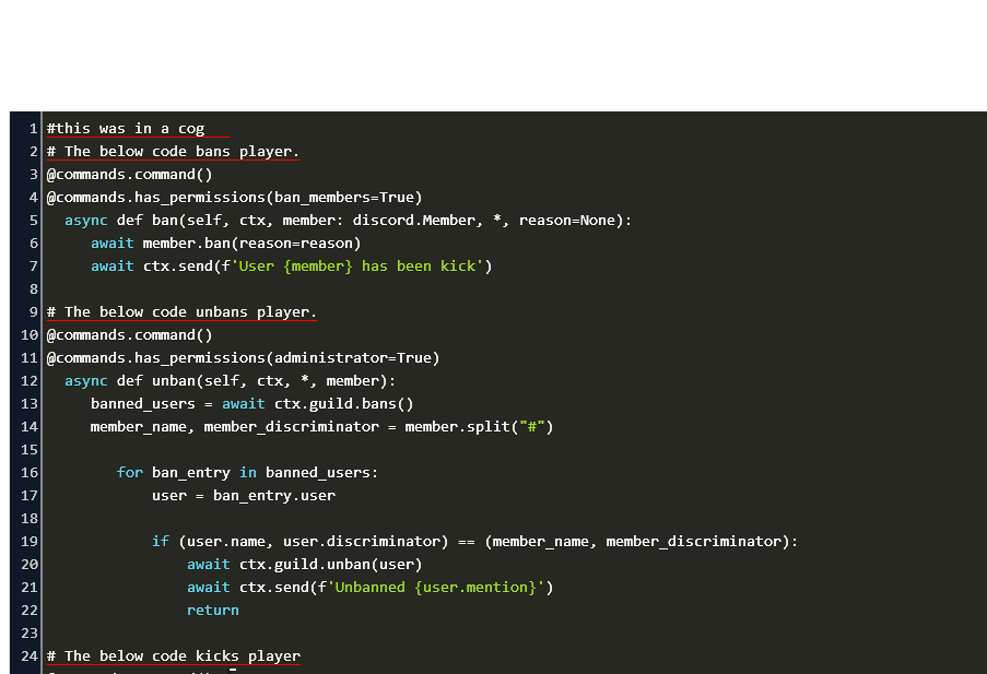 How To Kick And Ban Members With Discord Py Code Example - what is the vote to kick command roblox