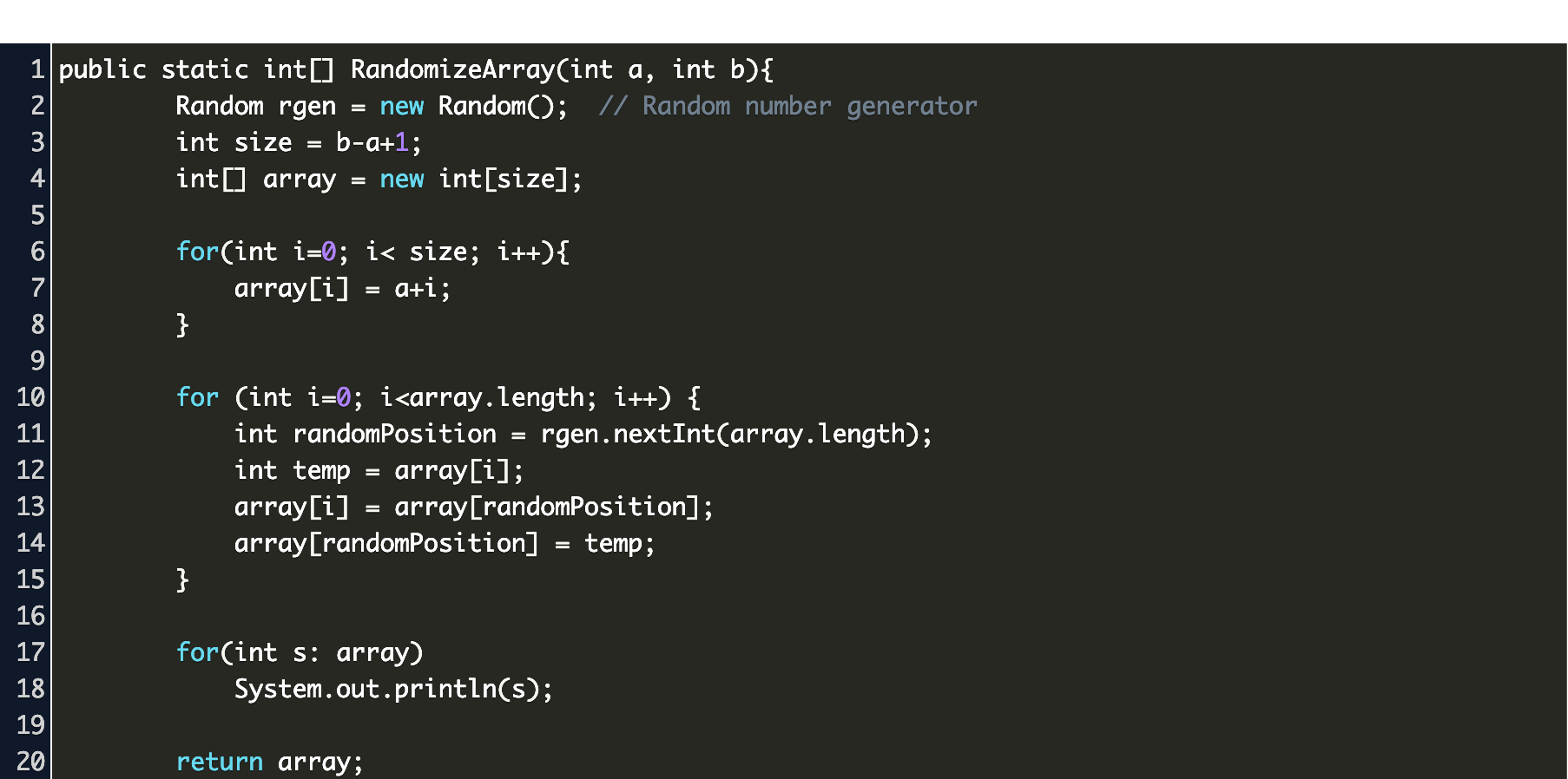 How To Write A Perfect Shuffle Method In Java Code Example