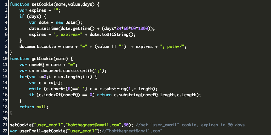 Javascript Cookies Code Example