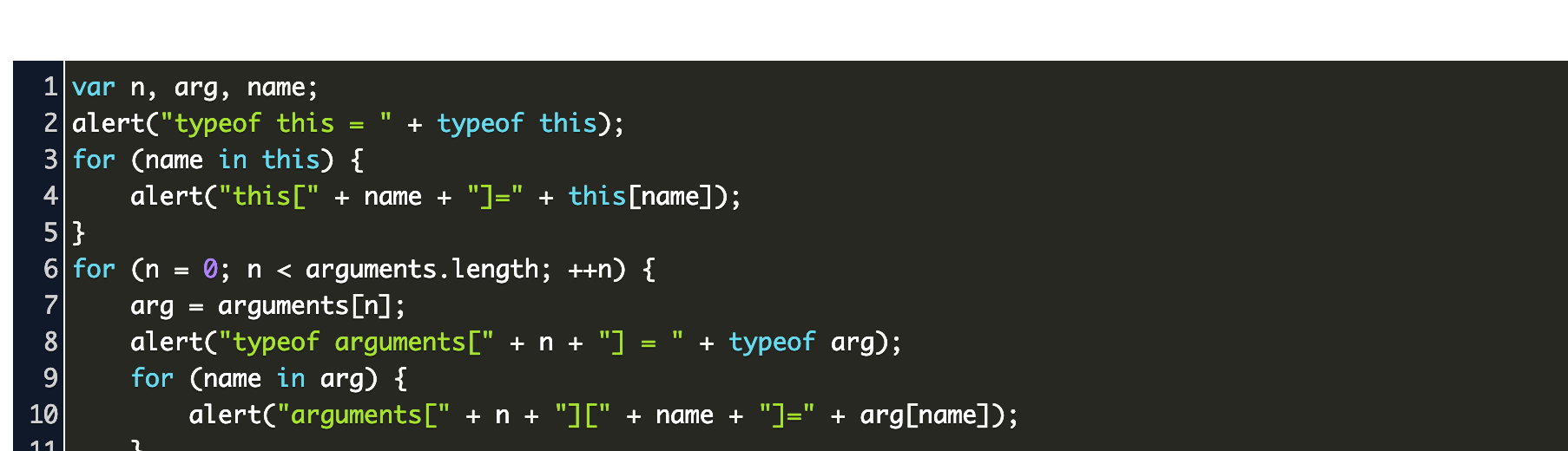 Javascript typeof