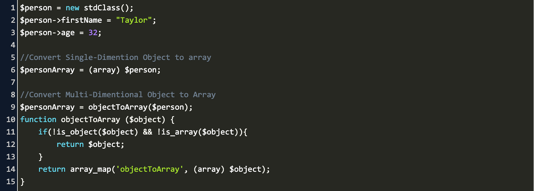 php json decode returns array of objects