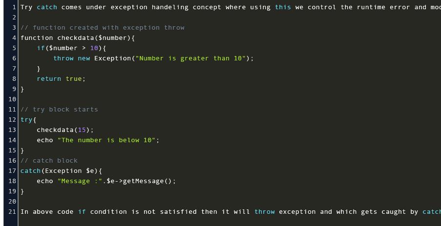 php catch error exception