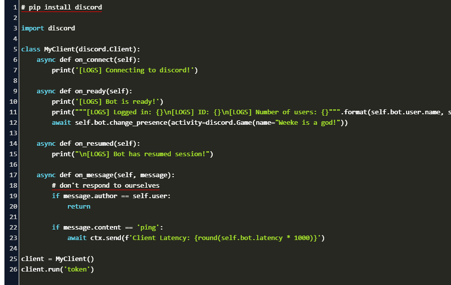 Python Discord Bot Code Example - roblox game message game bot