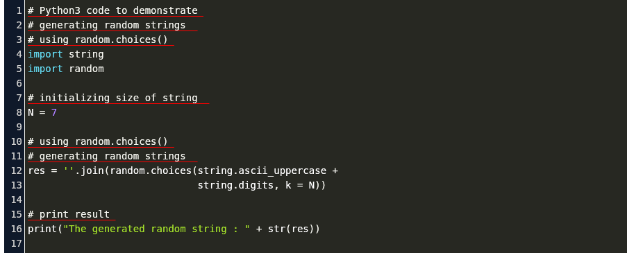 Python Random Character Generator Code Example - roblox random letter generator
