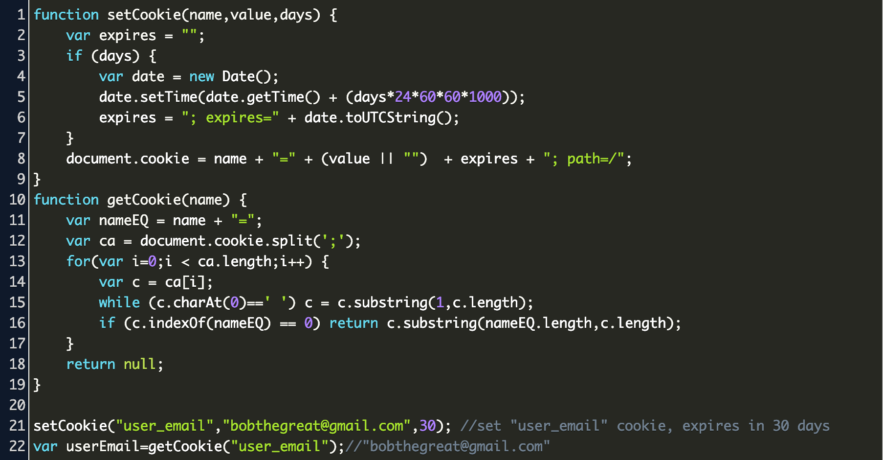 react cookie set expires Code Example.