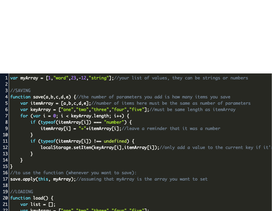 retrieving array from localstorage typescript Code Example